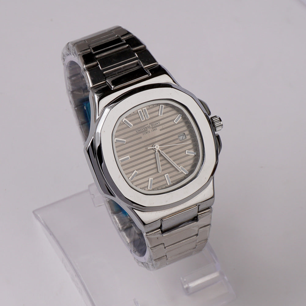Patek Philippe Stainless Steel Watch – Silver & Black Dial Options