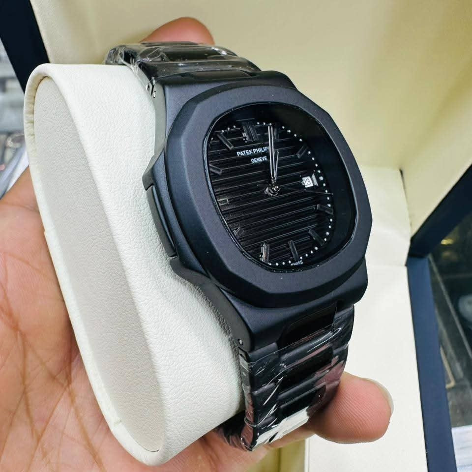 Patek Philippe Stainless Steel Watch – Black Matte Dial