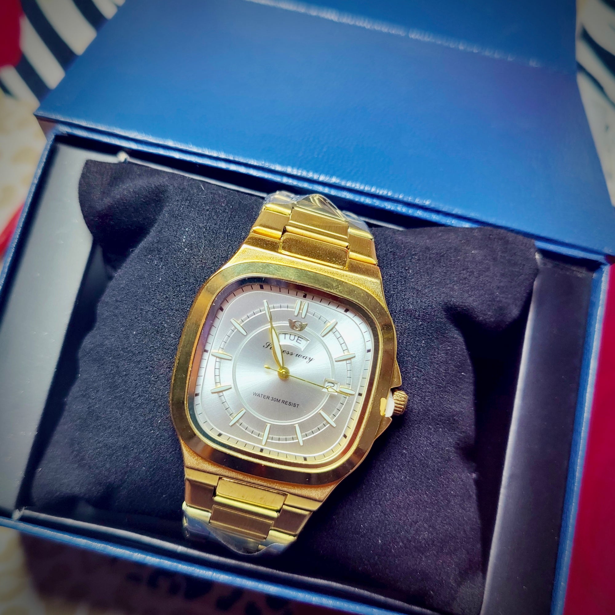 Royal Blue Luxury Watch – Two-Tone Stainless Steel