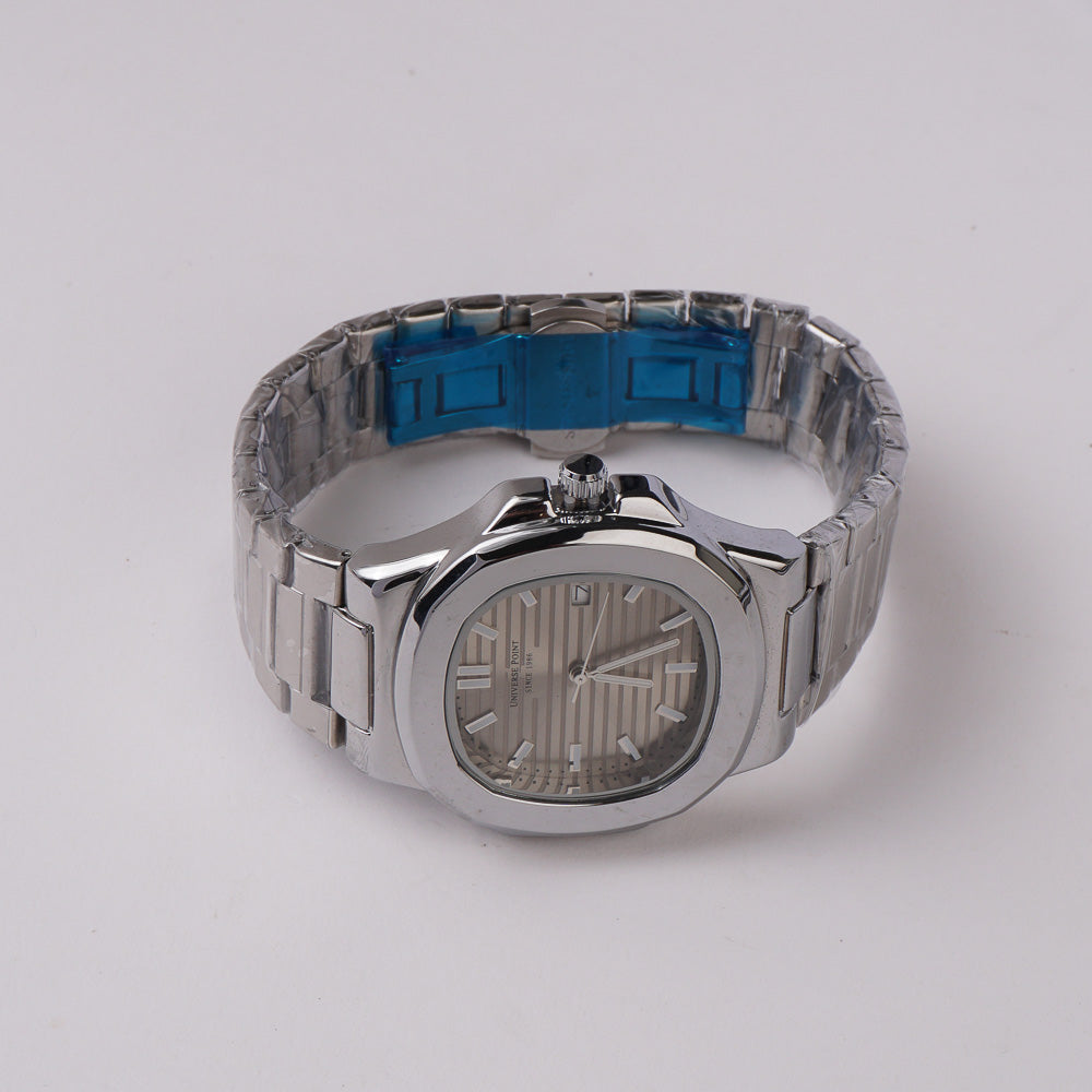 Patek Philippe Stainless Steel Watch – Silver & Black Dial Options