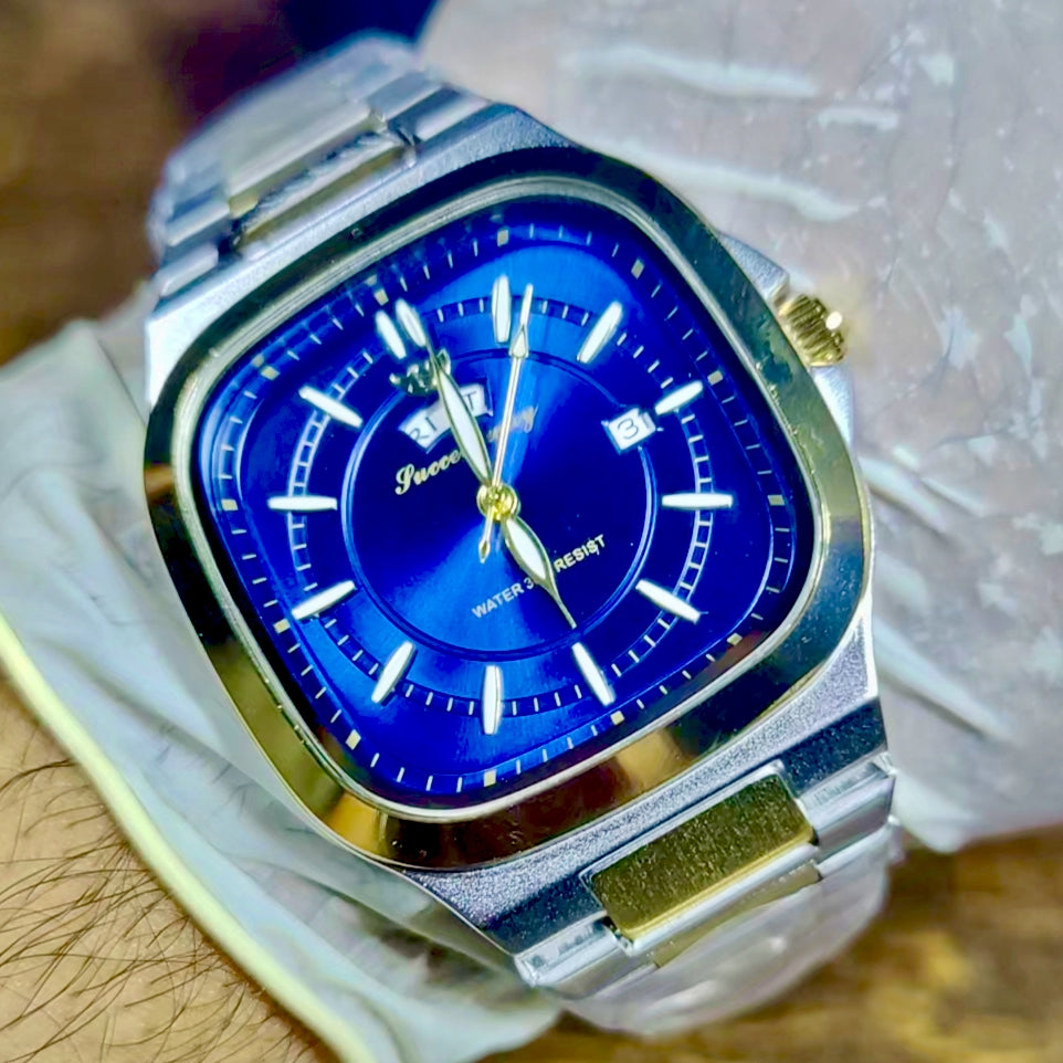 Royal Blue Luxury Watch – Two-Tone Stainless Steel