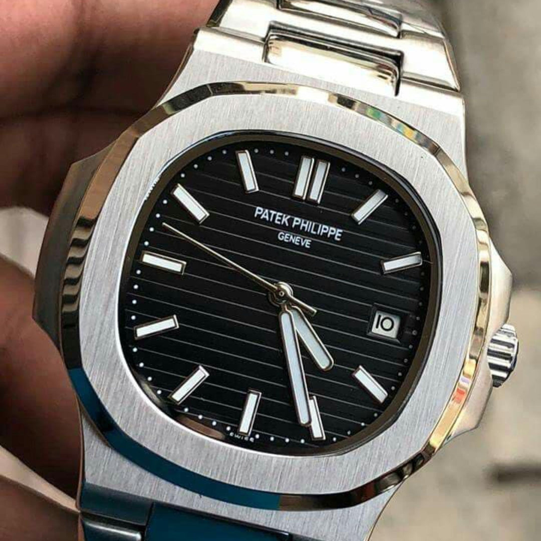 Patek Philippe Stainless Steel Watch – Silver & Black Dial Options