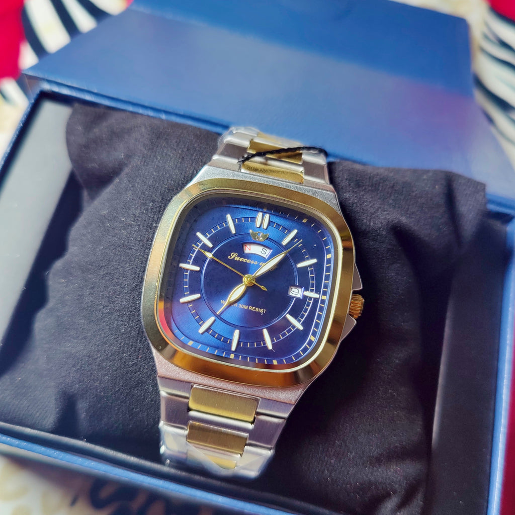 Royal Blue Luxury Watch – Two-Tone Stainless Steel